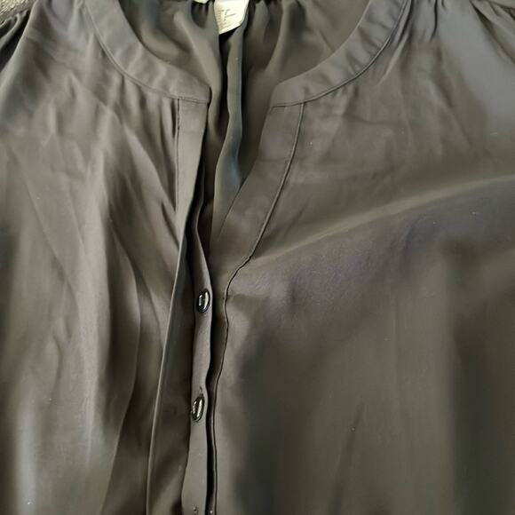 H&M Black Dress Woman Size 8 Silky Polyester Lace Tie Waist Office Casual Date - Picture 8 of 11